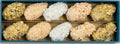 Medjool 300G Coated Mix gift box with white chocolate coated dates and mixed nuts topping